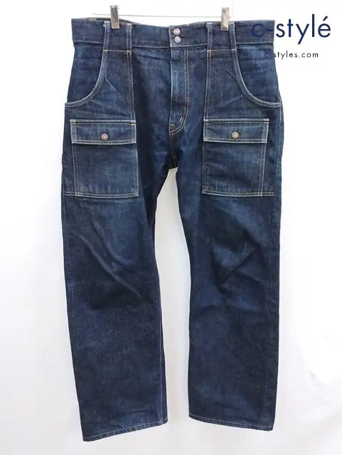 桃太郎ジーンズ 1305SP デニムブッシュパンツ 出陣 W36 インディゴ G320191 日本製