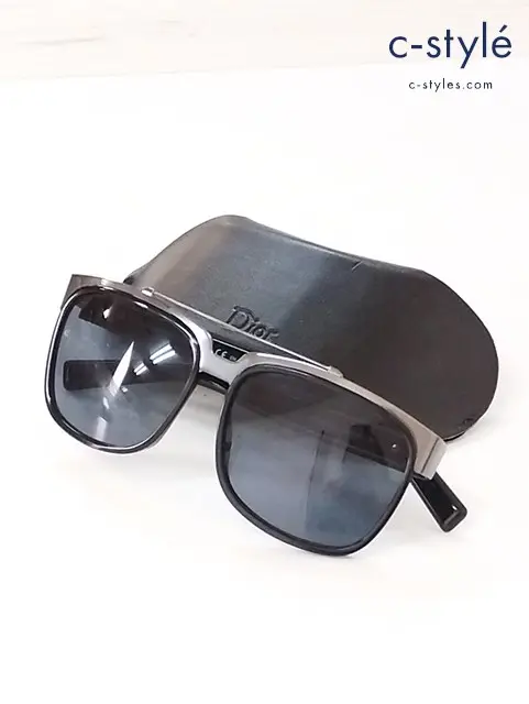 Dior HOMME ディオールオム サングラス 56□15 ブラック BLACKTIE132S イタリア製
