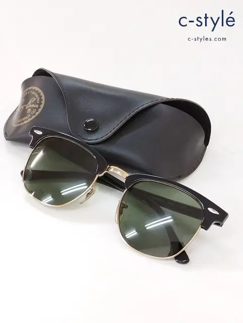 RAY BAN レイバン サングラス 51□21 ブラック RB 3016 CLUBMASTER W0365 3N イタリア製