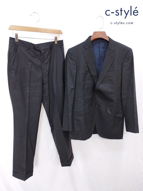 Paul Smith ポールスミス スーツ ジャケット パンツ M ブラック 羊毛 シルク 上下セット