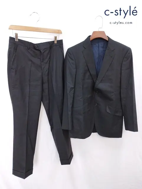 Paul Smith ポールスミス スーツ ジャケット パンツ M ブラック 羊毛 シルク 上下セット