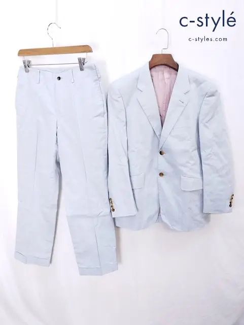 Paul Smith ポールスミス スーツ ジャケット パンツ M 31 水色 上下セット コットン100%