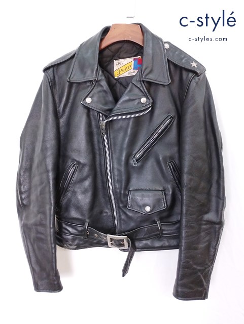 Schott ショット ダブルライダース 38 ブラック レザー USA製