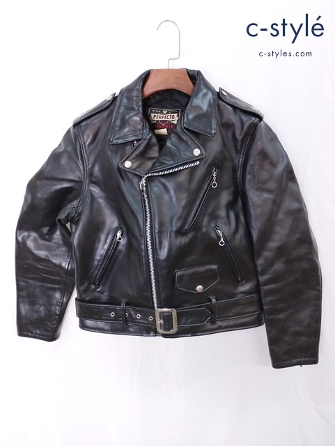 Schott ショット ダブルライダース 38 ブラック perfecto レザー USA製