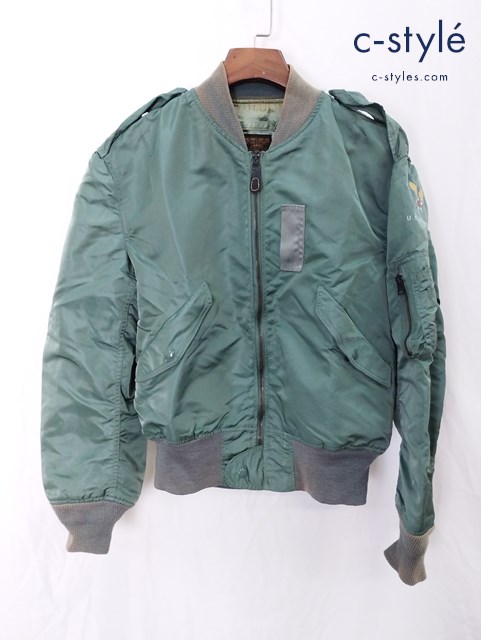 ALPHA INDUSTRIES アルファインダストリーズ MA-1 L グリーン ジップアップ