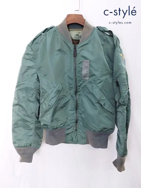 ALPHA INDUSTRIES アルファインダストリーズ MA-1 L グリーン ジップアップ