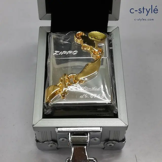 ZIPPO ジッポー LIMITED EDITION ジェラルミンケース付 シルバー 1999年 No.0768 立体プレート 喫煙具