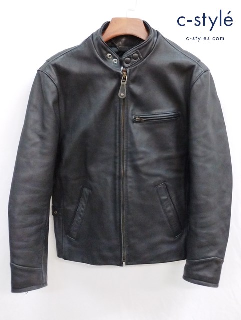 Harley-Davidson ハーレーダビッドソン シングルライダースジャケット 36 ブラック USA製
