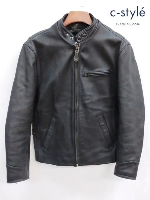 Harley-Davidson ハーレーダビッドソン シングルライダースジャケット 36 ブラック USA製