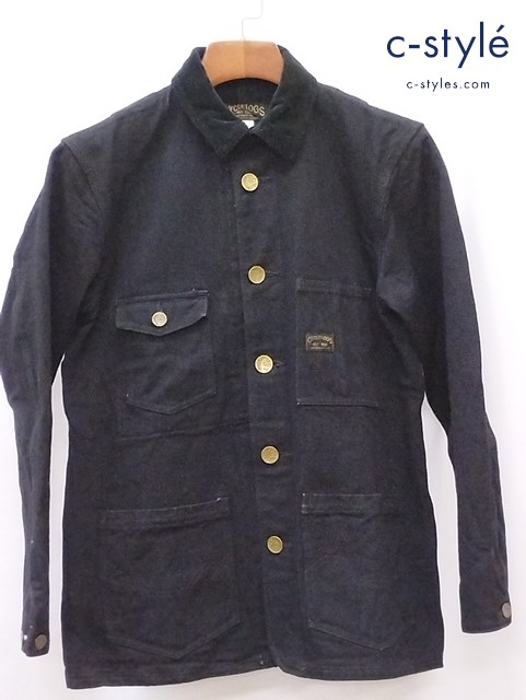 WEST RIDE ウエストライド カバーオール ジャケット 34 ブラック CYCLETOGS 綿100％