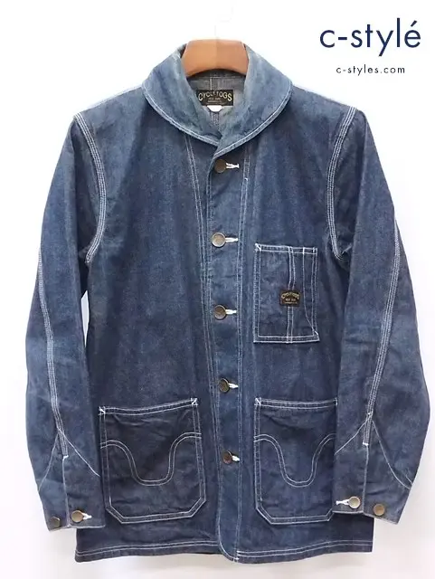 WEST RIDE ウエストライド デニムカバーオール ジャケット 34 インディゴ CYCLETOGS 綿100％