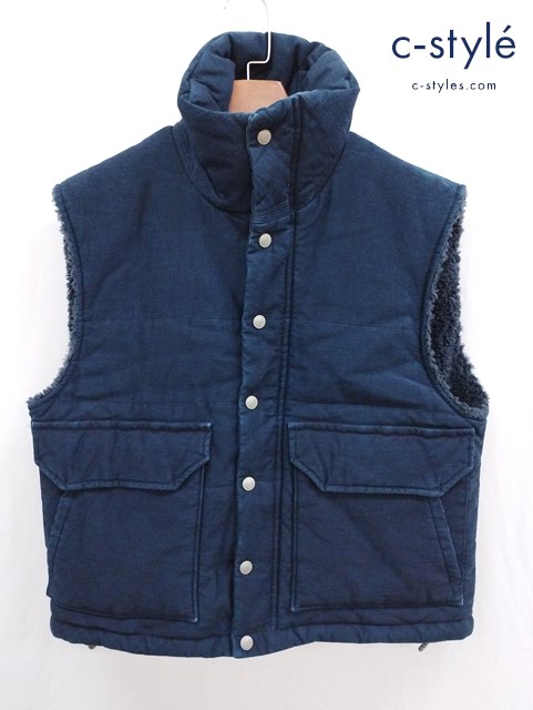 45R キルティングベスト サテンキルトの908オーシャン 4 ネイビー 日本製 レディース