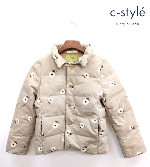 45R フォーティーファイブアール ダウンジャケット 1 ベージュ系 611908 花柄 華夏 レディース