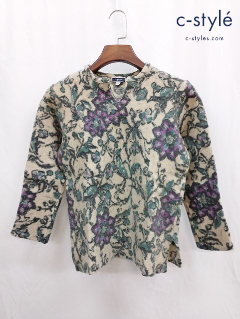 45RPM フォーティーファイブアールピーエム ニット 2 マルチカラー 花 総柄 ウール100％ レディース