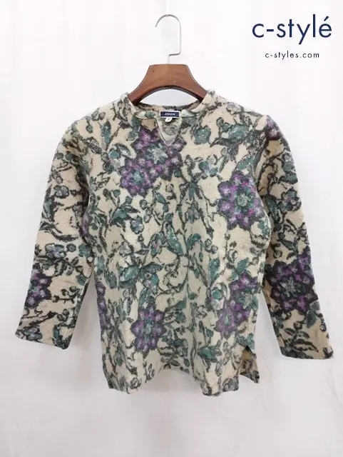 45RPM フォーティーファイブアールピーエム ニット 2 マルチカラー 花 総柄 ウール100％ レディース