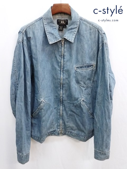 RRL ダブルアールエル デニムジャケット L インディゴ コットン ジップアップ USA製