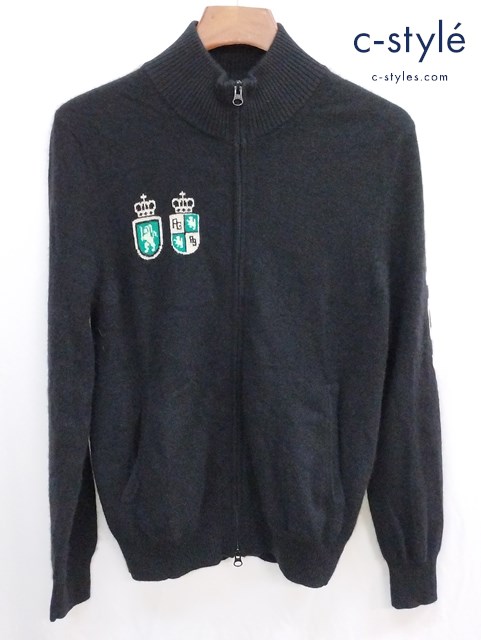 PEARLY GATES パーリーゲイツ ジップ 4 ブラック カシミヤ100% ゴルフウェア