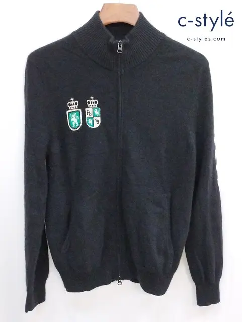 PEARLY GATES パーリーゲイツ ジップ 4 ブラック カシミヤ100% ゴルフウェア