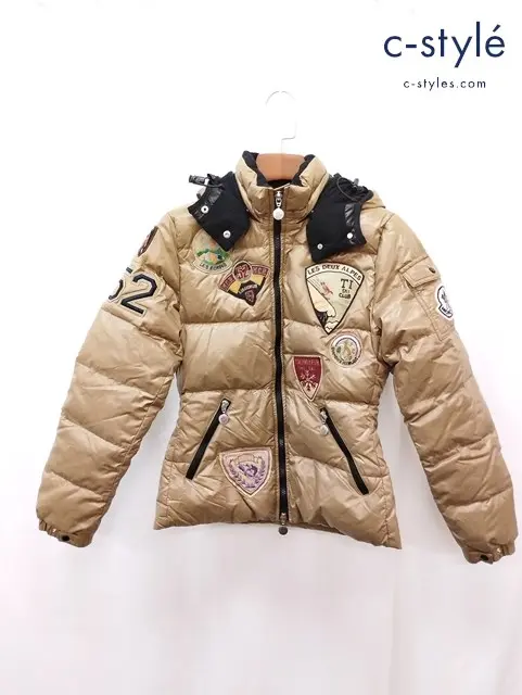 MONCLER モンクレール ダウンジャケット バディアスペシャル フーディ 1 ベージュ系 ジップ ワッペン