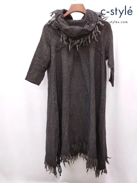 KAPITAL キャピタル ニットワンピース 1 グレー系 毛100％ 日本製 レディース