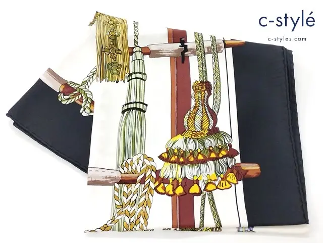 HERMES エルメス スカーフ マルチカラー カレ90 Pasementerie レディース