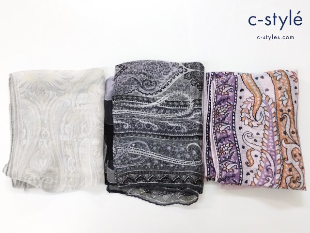 ETRO エトロ スカーフ シルク イタリア製 計3点