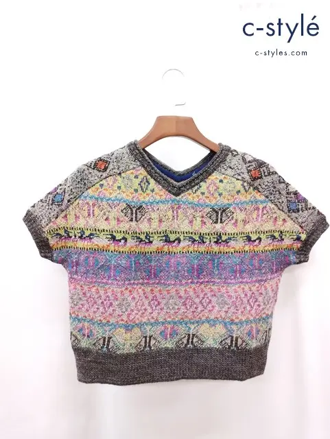 45R フォーティーファイブアール ニットセーター 2 マルチカラー 毛100％ レディース