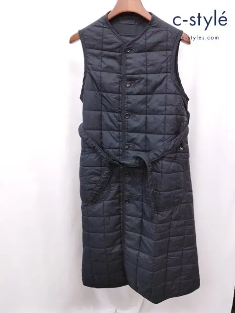 45R ナイロンのキルティングロングベスト 0 ブラック 7091077 日本製 レディース