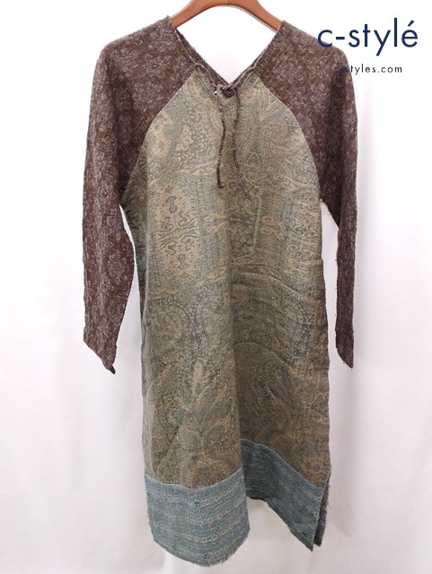 45R フォーティーファイブアール ニットワンピース 薄手 2 マルチカラー ウール100％ レディース