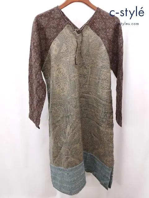 45R フォーティーファイブアール ニットワンピース 薄手 2 マルチカラー ウール100％ レディース