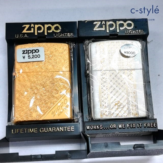 ZIPPO ジッポー オイルライター 1996年 シルバー×ゴールド 1997年 ゴールド 喫煙具 計2点