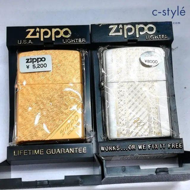ZIPPO ジッポー オイルライター 1996年 シルバー×ゴールド 1997年 ゴールド 喫煙具 計2点