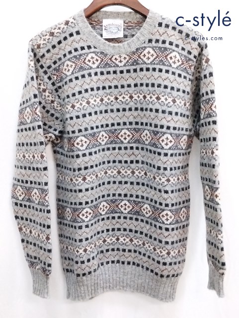 Jamieson’s ジャミーソンズ セーター ニット L グレー系 ウール100