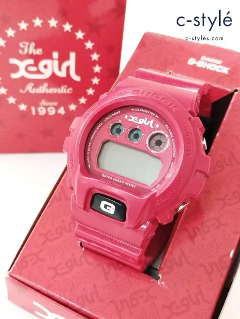 CASIO×X-GIRL カシオ×エックスガール G-SHOCK 腕時計 レッド DW-6900FS レディース