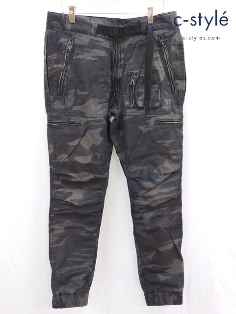 ripvanwinkle リップヴァンウィンクル パラシュートパンツ 4 ブラック系 R16SS-034 カモフラージュ