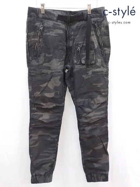 ripvanwinkle リップヴァンウィンクル パラシュートパンツ 4 ブラック系 R16SS-034 カモフラージュ