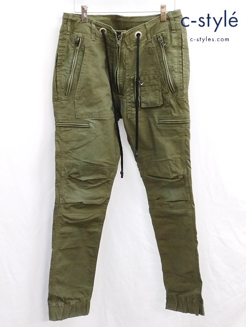 ripvanwinkle リップヴァンウィンクル 4 パラシュートパンツ カーキ RSS-031