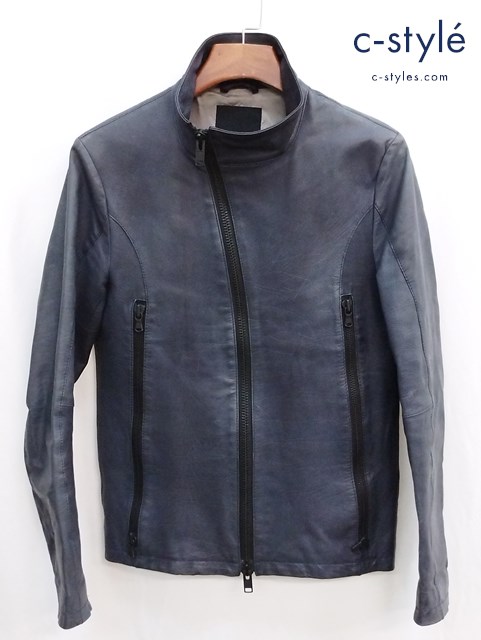 ripvanwinkle リップヴァンウインクル カーフレザー レザーライダースジャケット3 グレー系 RJ-3000