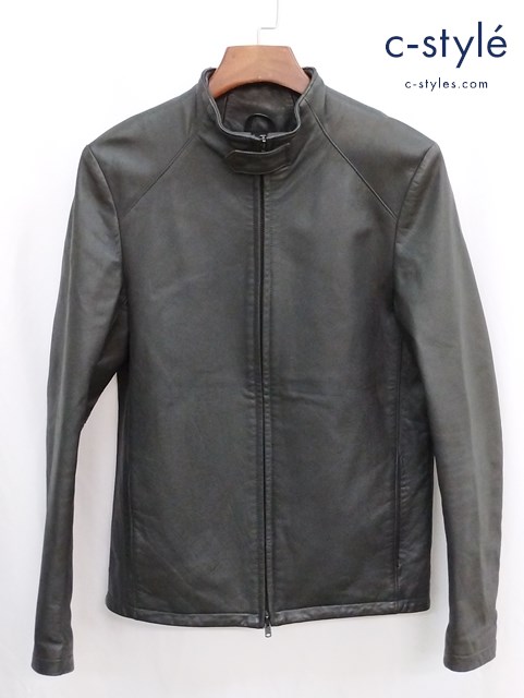 R LA PROVOCAZIONE ETERNA レザーライダースジャケット 4 グレー r-221 カーフレザー