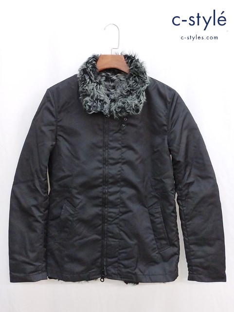 ripvanwinkle リップヴァンウィンクル 4 ブルゾン ブラック ムートンインナーライナー付き R15b-31