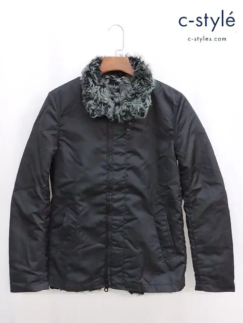 ripvanwinkle リップヴァンウィンクル 4 ブルゾン ブラック ムートンインナーライナー付き R15b-31