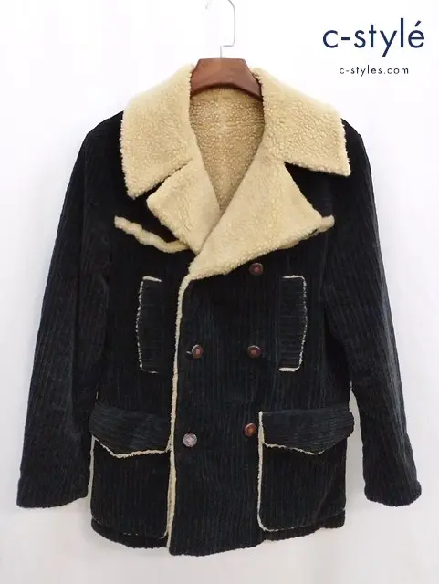 NUMBER (N)INE ボアランチコート 3 ブラック コーデュロイ (カート期)