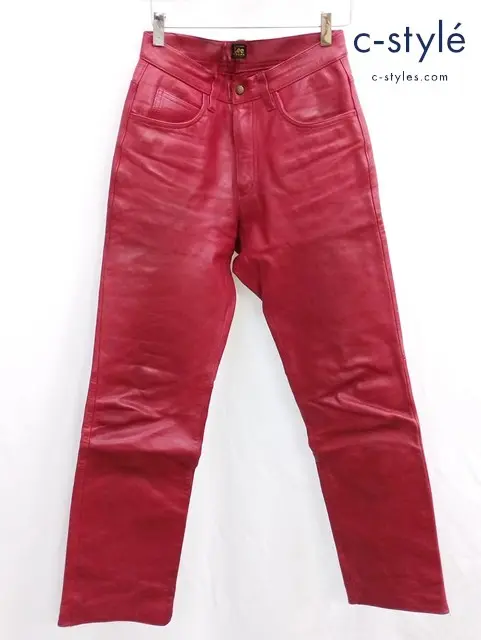 Lee リー RIDERS レザーパンツ 30×34 レッド