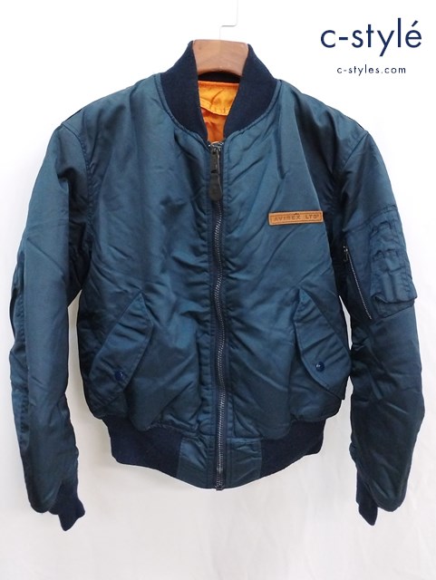 AVIREX アヴィレックス フライトジャケット MA-1 M ネイビー×オレンジ リバーシブル