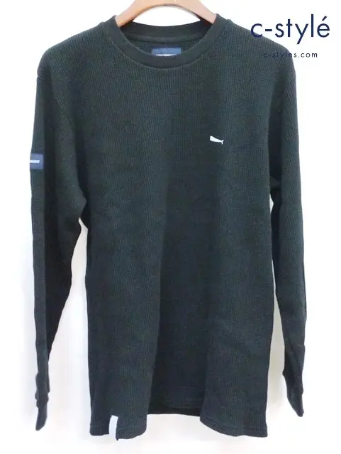 DESCENDANT ディセンダント ニット 2 ブラック WAFFLE LS TEE コットン100%