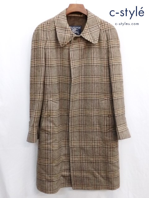 BURBERRY バーバリー ウールコート ブラウン系 SHETLAND TWEED チェック