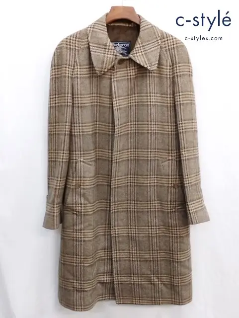 BURBERRY バーバリー ウールコート ブラウン系 SHETLAND TWEED チェック