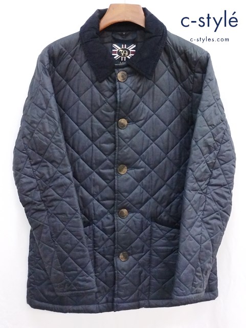 LAVENHAM ラベンハム キルティングジャケット M ネイビー LVH-17-BP ポリエステル イギリス製