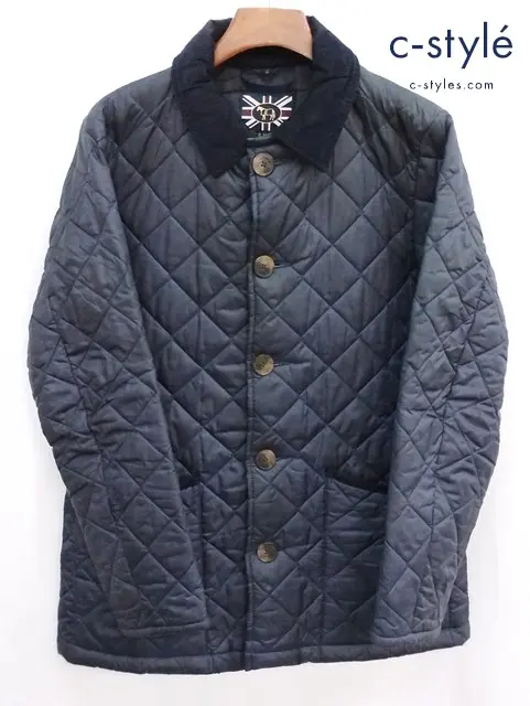 LAVENHAM ラベンハム キルティングジャケット M ネイビー LVH-17-BP ポリエステル イギリス製