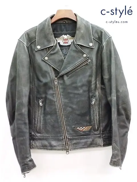 HARLEY DAVIDSON ハーレーダビッドソン ライダースジャケット M ブラック 97064-05VM レザー ダブル
